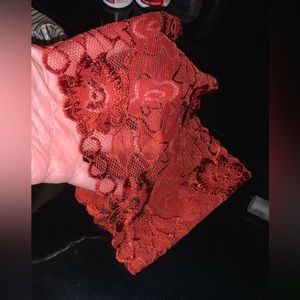 Red lace headband